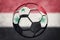 Soccer ball national Syria flag. Syrian football ball.