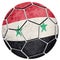 Soccer ball national Syria flag. Syrian football ball.