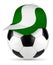 Soccer ball nigeria baseball cap