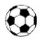 Soccer ball of the pixel grid