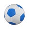 Soccer ball realistic 3d raster illustration. Isolated football ball. International sports competition, tournament.