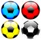 Soccer ball set vector