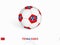 Soccer ball with the Tennessee flag, football sport equipment