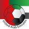 Soccer ball of UAE with UAE Flag theme 