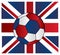 Soccer ball of UK with Union jack