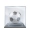 Soccer ball under glass case realistic vector