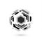 Soccer ball, unusual design, abstract hexagona shape. Digital football icon. Cyber soccer ball, vector logo template.