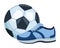 Soccer balloon and sneaker icon