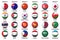 Soccer balls flags countries final tournament 2019 football AFC asian Cup UAE