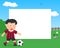 Soccer Boy in the Park Horizontal Frame