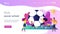 Soccer camp concept landing page.