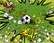 Soccer cartoon background