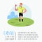 Soccer Cartoon Referee Poster, Placard. Footballer in Uniform. Sportsman Character Banner Sport Athlete Playing Football