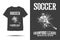 Soccer champions league goalkeeper save the match silhouette t shirt design