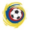 soccer colombia ball emblem