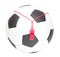 Soccer concept, ball with referee\'s whistle