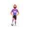 Soccer. Cool vector soccer football player standing full length, isolated. Soccer player in uniforms standing with ball