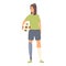 Soccer disabled woman icon cartoon vector. Disabled sport
