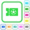 Soccer discount coupon vivid colored flat icons