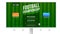 Soccer, european football championship on horizontal billboard. Template for poster of game tournament, ready for print