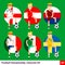 Soccer, european football vector flat characters set.