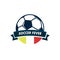 Soccer Fever Ball Ribbon Footbal Club Emblem