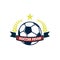 Soccer Fever Elegant Ribbon Footbal Club Emblem