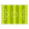 Soccer field or football grass field icon isolated
