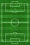 Soccer field. Football stadium. Vertical background of green grass painted with line. Sport play. Overhead view. Pitch green. Grou