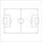 Soccer field icon. Sketch of europe football field. Vector