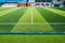 Soccer or Football artificial green grass field with empty player