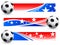Soccer (football) Ball with American Banners