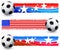 Soccer (football) Ball with American Banners