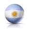 Soccer football ball with Argentina flag. Illustration