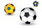 Soccer(football) ball in black/white & color