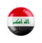 Soccer football ball with flag of Iraq