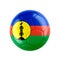 Soccer football ball with flag of New Caledonia