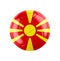 Soccer football ball with flag of North Macedonia