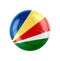Soccer football ball with flag of Seychelles