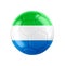 Soccer football ball with flag of Sierra Leone