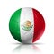 Soccer football ball with Mexico flag. Illustration