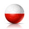 Soccer football ball with Poland flag. Illustration