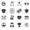 Soccer & football club icons set