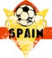 Soccer / Football fictional grungy emblem spain