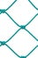 Soccer Football Goal Post Set Net Rope Detail, New Green Goalnet Netting Ropes Knots Pattern, Vertical Macro Closeup, Isolated