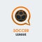 Soccer Football Logo Template. Creative Sport Ball Emblem inside