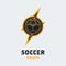 Soccer Football Logo Template. Modern Sport Ball Emblem inside T
