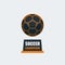 Soccer Football Logo Template. Modern Sport Ball Emblem Trophy D