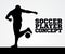 Soccer Football Player Concept Silhouette