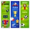 Soccer or football sport game banner template set
